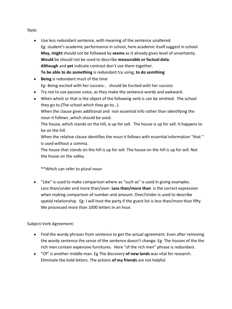 Sentence Correction PDF Verb Grammatical Number