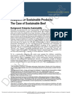 Analytics For Sustainable Products: The Case of Sustainable Beef