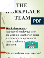 I Am Sharing THE WORKPLACE TEAM With You
