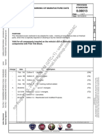 Process standard marking of manufacture date