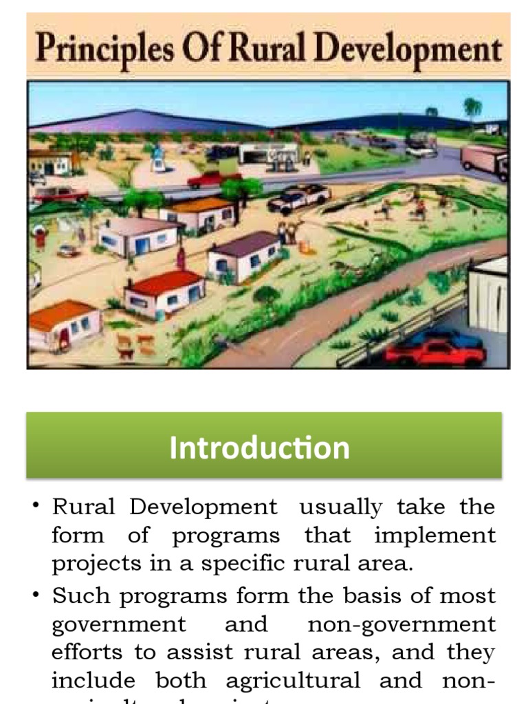 Chapter 3 Principles of Rural Development PDF Sustainability Rural Development