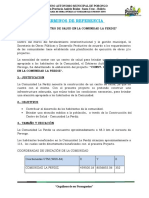 TDR y Et. Const. Centro de Salud en La Comunidad La Perdiz