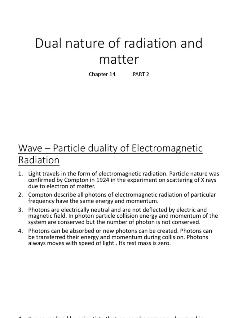 Dual Nature 2 | PDF | Photon | Photoelectric Effect