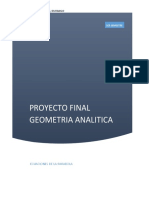 Proyecto. GEOMETRÍA ANALÍTICA