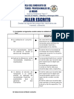 TALLER ESCRITO - Atención Al Cliente