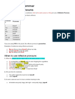 Lesson 2 - Reflexive Pronouns Notes and Worksheet