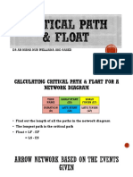 Critical Path Analysis and Project Float Calculation
