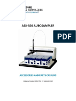 Asx-560 Autosampler: Accessories and Parts Catalog