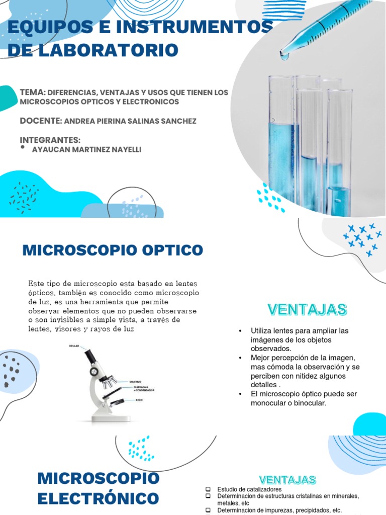 Microscopio Optico y Electronico | PDF | Óptica | Microscopio