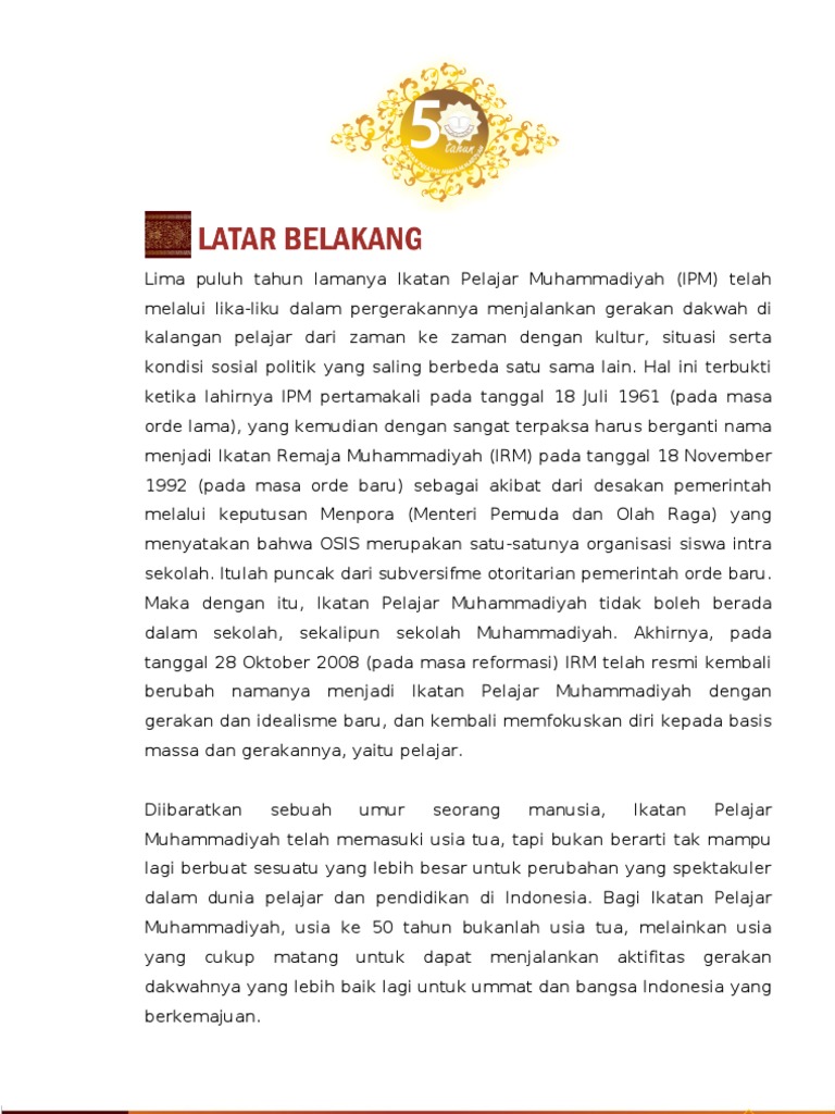 Contoh Proposal Acara Milad