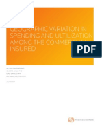 Geographic Variation in Spending and Ultilization Among The Commercially Insured