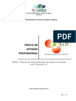 Criação de uma instituição de apoio a crianças com Trissomia 21