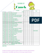 Hororio de Actividades para Bebé de 1-18 Meses