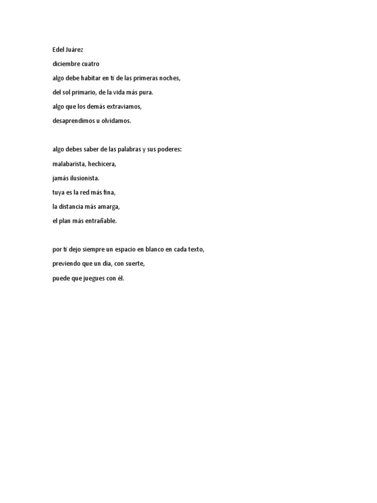 Poemas de Edel Juárez | PDF