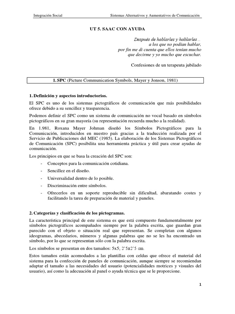 Saac Con Ayuda | Descargar gratis PDF | Comunicación | Palabra