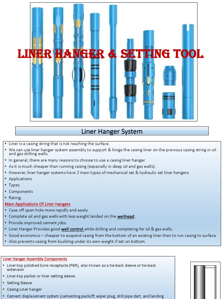 Liner Hanger & Setting Tool PDF Casing (Borehole) Pipe (Fluid