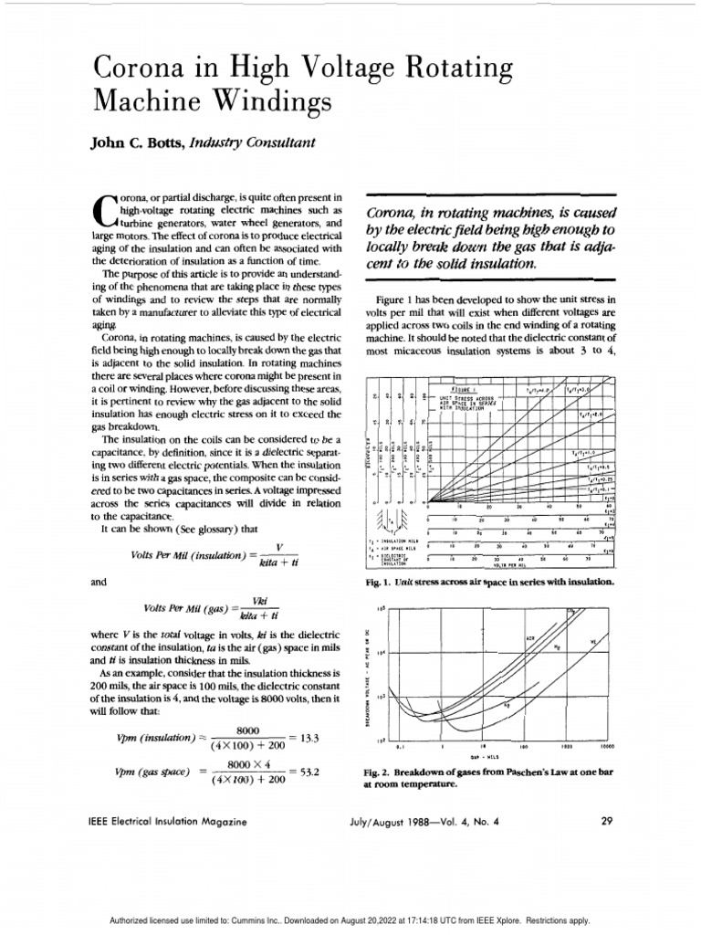 Understanding Corona in Electric Machine Insulation | PDF | Electrical ...
