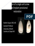 Fabrication of A Single Unit Screw Retained Implant