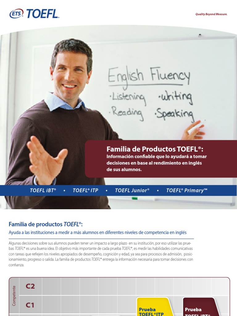 Familia Toef Web | PDF | Prueba de Inglés como Lengua Extranjera | Plan ...