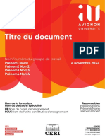 Modele de Rapport Avignon Universite