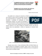 O Armazenamento Do Álcool em Gel em Veículos e Os Riscos Associados Aos Incêndios - Ensaios Laboratoriais - CBMDF