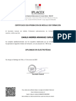Danilo Andres Aranguiz Curilen: Certificado de Aprobación de Módulo de Formación