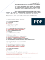 Introdução À Contabilidade - Noções Preliminares e CPC 00 - Exercícios