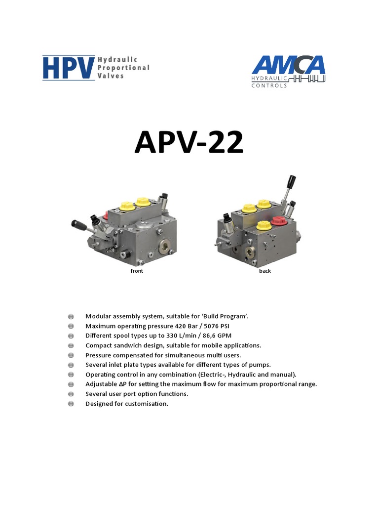 APV-22 Modular Assembly System | PDF | Valve | Pump