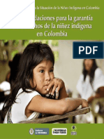 4 Recomendaciones para La Garantía de Derechos de La Niñez Indígena en Colombia 2012