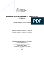 Adsorción de Agua en Materiales Compuestos y en Zeolita