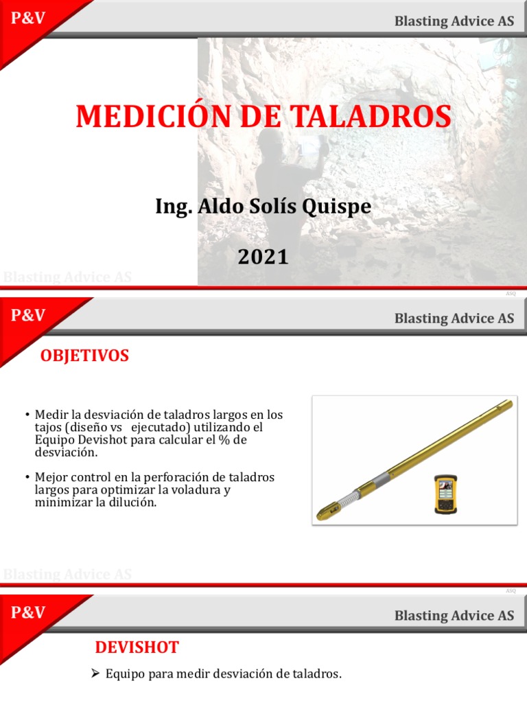 Medición de Desviación en Taladros Longos | PDF | Exactitud y precisión ...