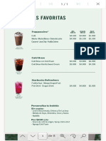 Starbucks Cold Brew and Refreshers Menu