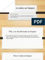 How Not To Make An Impact