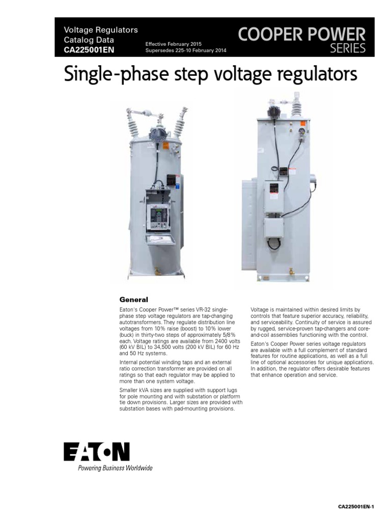 Reguladores Cooper Power (EATON) | PDF | Transformer | Electrical
