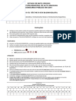 Prova Técnico em Radiografia - Atame