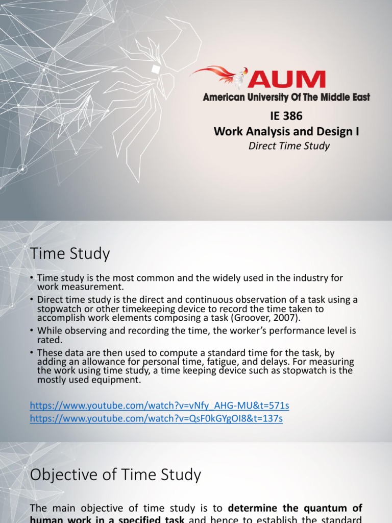 Direct Time Study Techniques and Procedures | PDF | Time | Business
