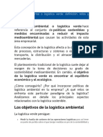 Medio Ambiente en Operaciones Logísticas