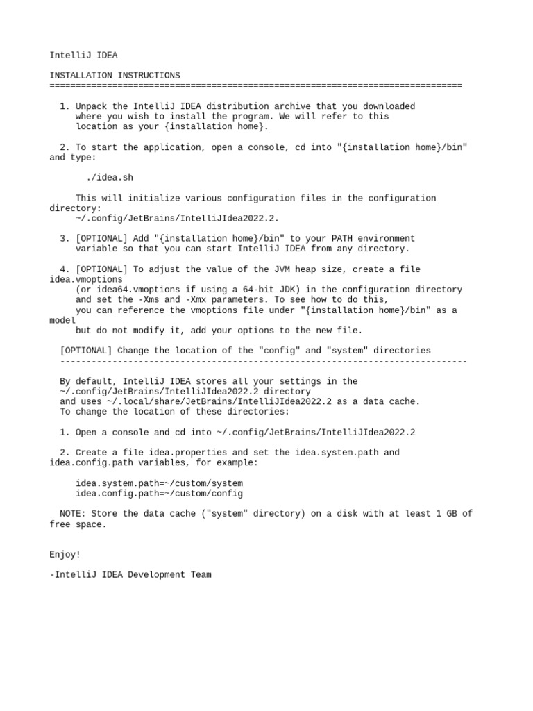 Installing IntelliJ IDEA Instructions | PDF