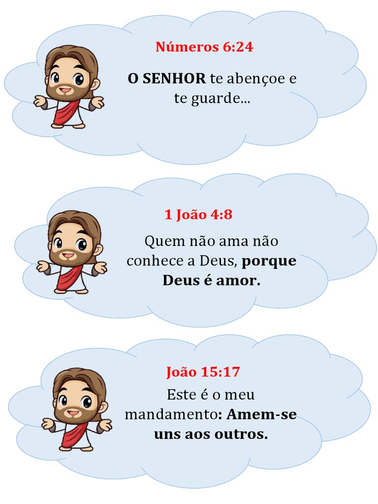 Versículos Bíblicos para Crianças | PDF