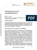 Psicoanalitic Antropology Overview