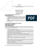 Información de Contacto Estudios Profesionales Experiencia Laboral