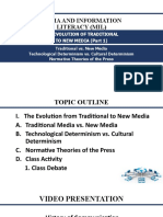 Media and Information Literacy (Mil) : The Evolution of Traditional To New Media (Part 1)