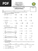 First Quarter Exam - BUSINESS MATH 2018-2019