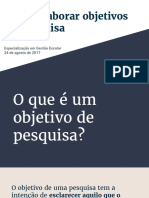 Como Elaborar Objetivos de Pesquisa