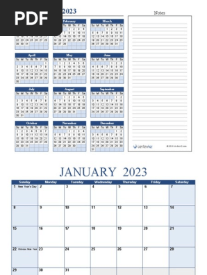 2023 Calendar