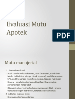 Evaluasi Mutu Apotek