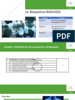 5.3 5.4 y 5.5 Biosintesis de Aminoacidos y Degradacion de Proteinas