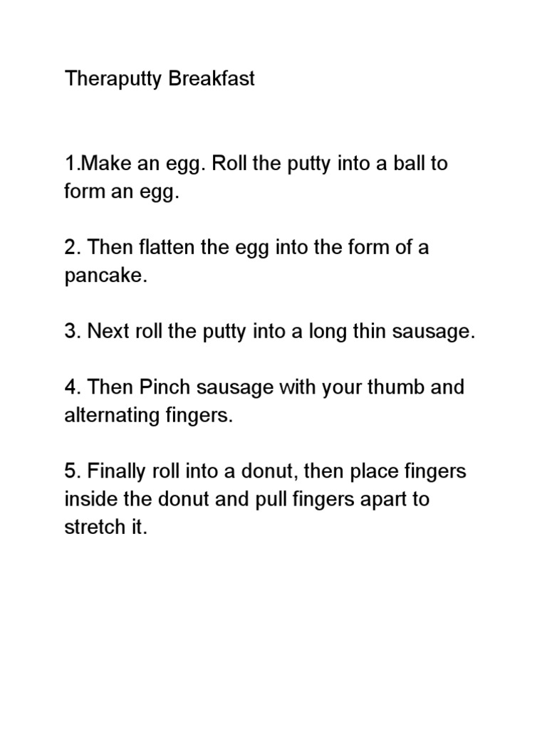 Theraputty Breakfast PDF