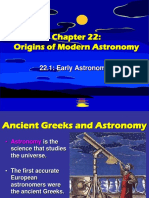 Origins of Modern Astronomy: Ancient Greeks and Kepler's Laws