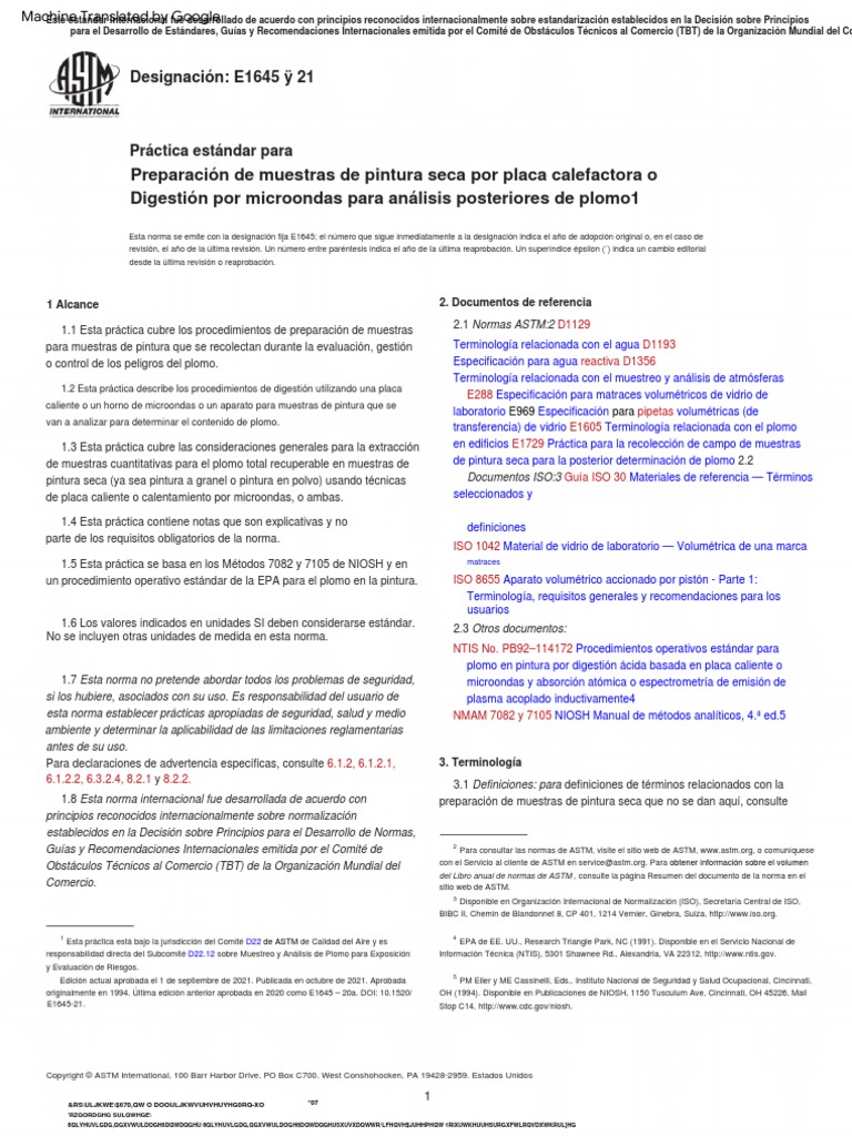 Standard Practice For Preparation of Dried Paint Samples by Hotplate or